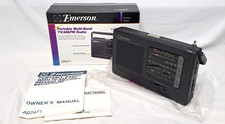 Emerson Portable Multi-Band VHF TV/AM/FM Radio AR2471 24 Hour Instant Weather
