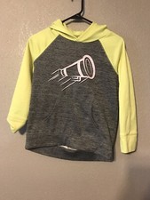 Justice Girls Yellow Gray Cheer Sweatshirt Pullover Hoodie Size 10