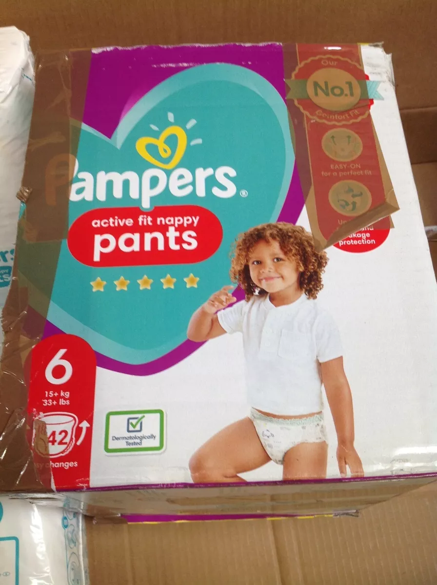 Pampers Active Fit Nappy Pants Size 6 42 Count eBay
