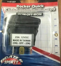 Boater Sports Quick Click LED Rocker Switch  51357 NEW