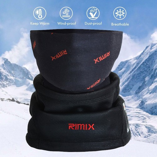 Winter Thermal Neck Warmer Thick Fleece Lined Gaiter Warm Scarf for Men Women - 第 8/15 張圖片