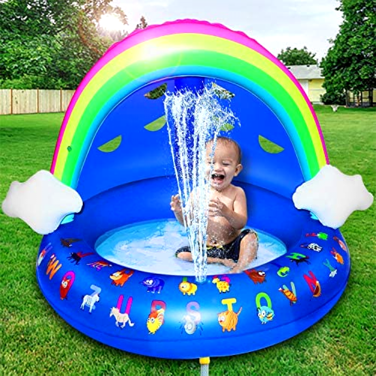 baby pool with sprinkler