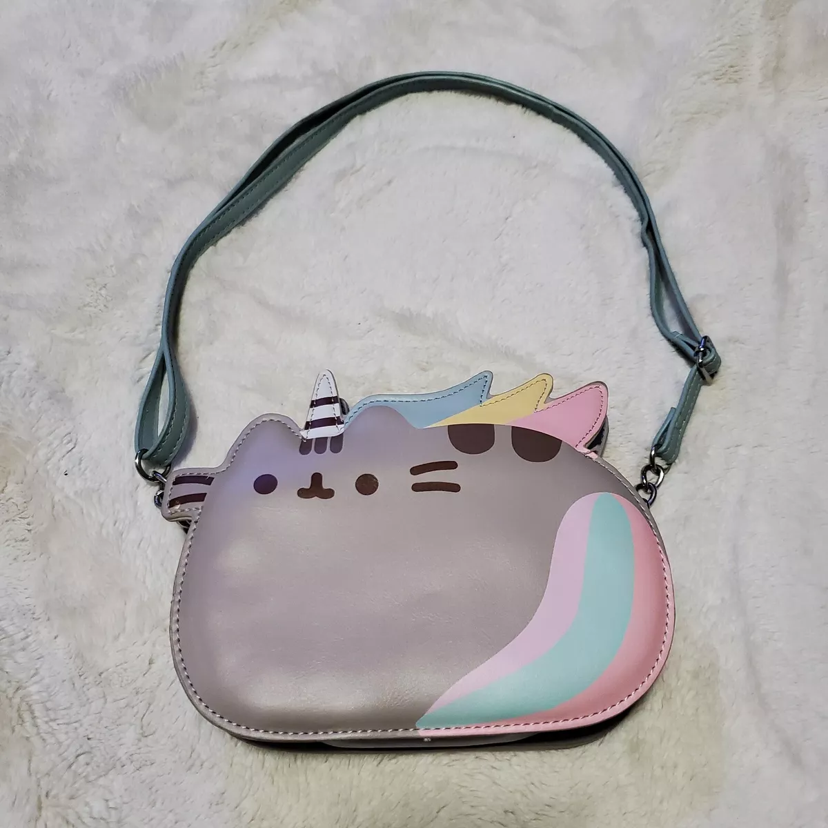 Pusheen Women Gray Pusheenacorn Cross Body Adjustable Strap Bag Purse
