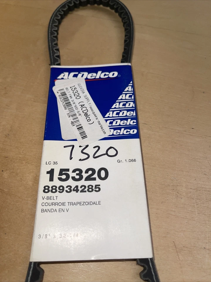 ACDELCO, CORREA EN V DENTADA 3/8” X 32-5/8”; P/N 15320. Foto 2 de 4