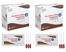 Swabsticks Dynarex Povidone-Iodine, 4", 25packets/Bx 1202 Exp: 04/2025 (2 Boxes)