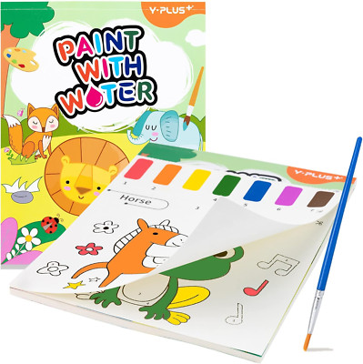 YPLUS Malbuch Mit Wasserfarben Für Kleinkinder, Aquarell-Malpapier Für Kinder Im