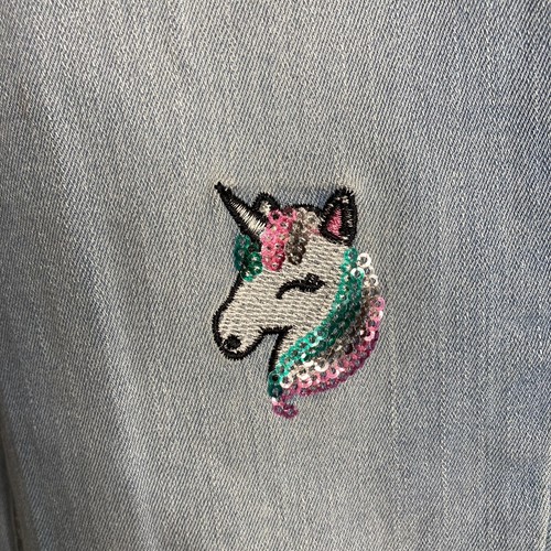 Vigoss The Jagger Skinny Girls Denim Jeans Sz 10 Bling Unicorn Pants - Picture 2 of 8