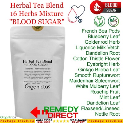 Herbal ANTI DIABETIC TEA 100g 16 Herbs Blood Sugar Formula Lower Control Balance