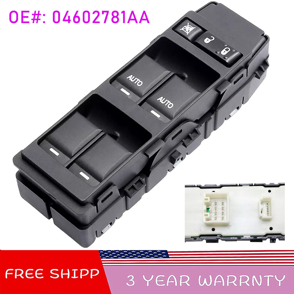 Power Window Switch Master Left Driver Side for Chrysler Dodge Jeep 4602781AA