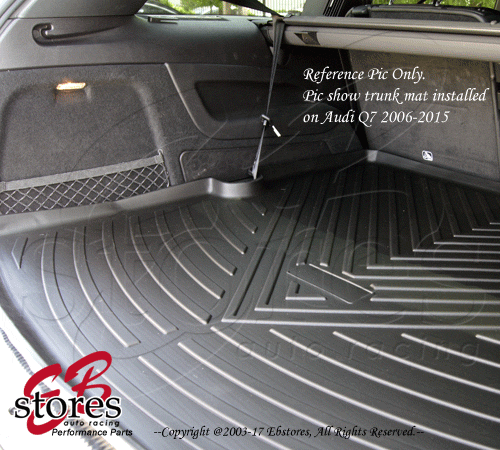 All Weather Trunk Floor Mat Custom Fit Volvo S80 2007-2016 Black Cargo Liner - Picture 3 of 4