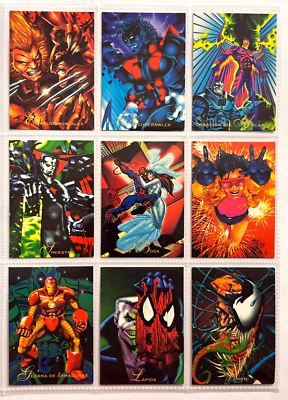 1995 PEPSICARDS MARVEL Reprint Full Set Cards + Binder Venom Hulk