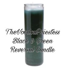 The VoodouPriestess Green Black Money Jinx Hex Reversal Candle Voodoo Occult