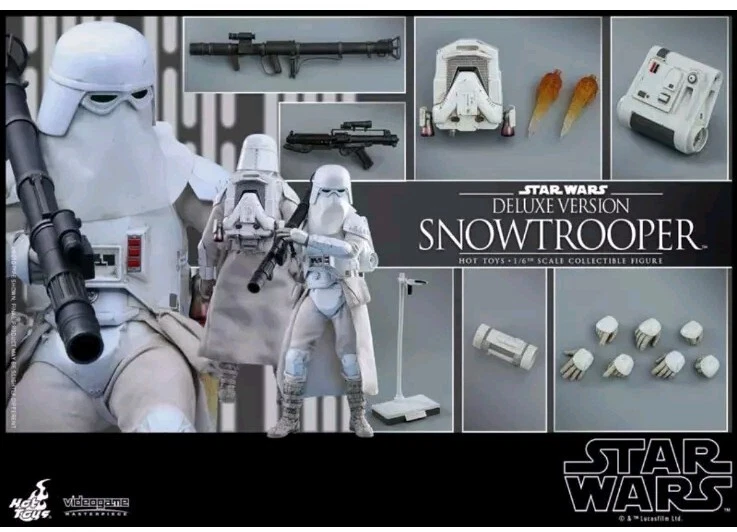 Hot Toys 1/6 Vgm24 Star Wars Battlefront Snowtrooper Deluxe Figure - image 2 of 4