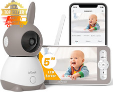 2K Baby Monitor 5" HD LCD WiFi Camera PTZ 2-Way Audio Cry Temp App Control