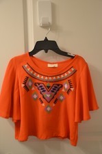 gb girls blouse size M orange