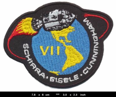 APOLLO 7 VII Patches Aufnäher Raumfahrt NASA Shirra Eisele Cunningham USA 1968