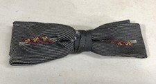 Ormond Rust Resistant Gray Patterned Clip On Bowtie Bow Tie