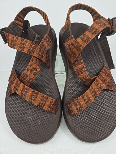 Chaco Size 11M Men’s Brown And Orange Braid Adjustable Comfort Sport Sandals - Picture 2 of 12
