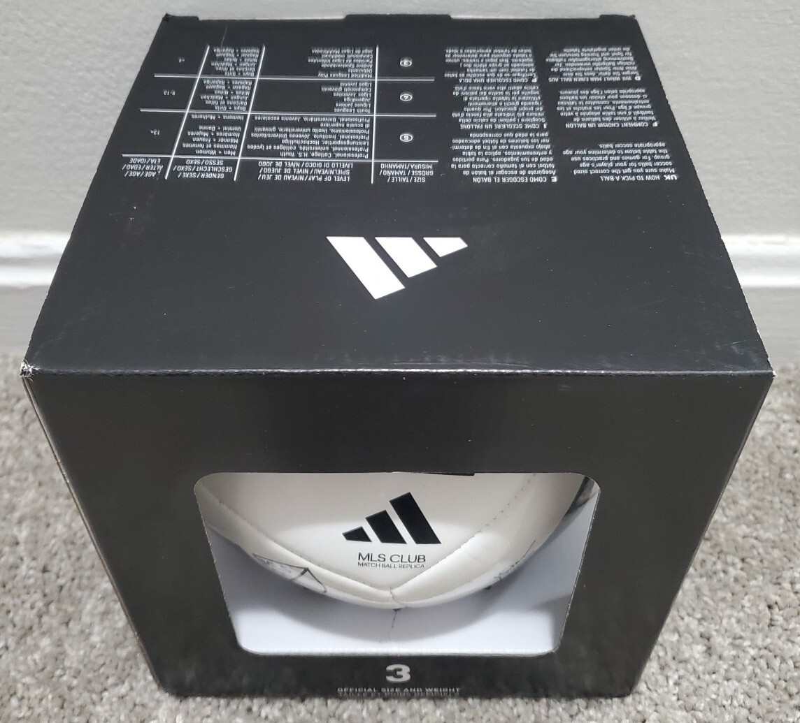 New Adidas MLS Club Soccer Ball Size 3 White  Grey  Black *NEW IN BOX* |  eBay