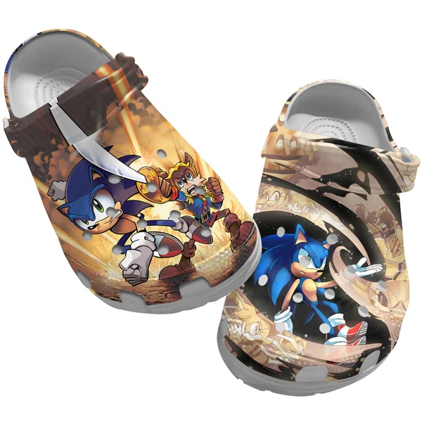 Fighting Sonic The Hedgehog New Clogs For Adults