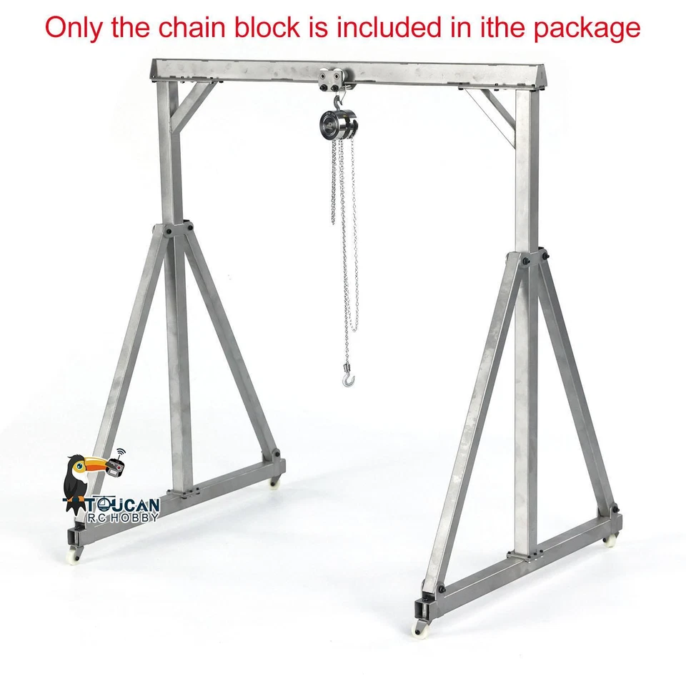 Polipasto de bloque de cadena de metal JDM para grúa de control remoto de 1/10 RC vehículo de ingeniería Foto 4 de 4