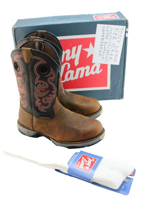 TONY LAMA Junction Brown Men's 10.5 EE Waterproof Steel Toe Work Boots MSRP $175