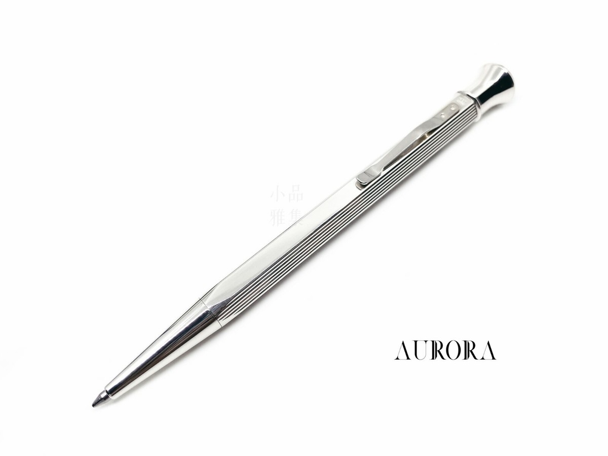 Aurora Permanento Ag925 Sterling Siler Hexagon Ball Point Pen | eBay