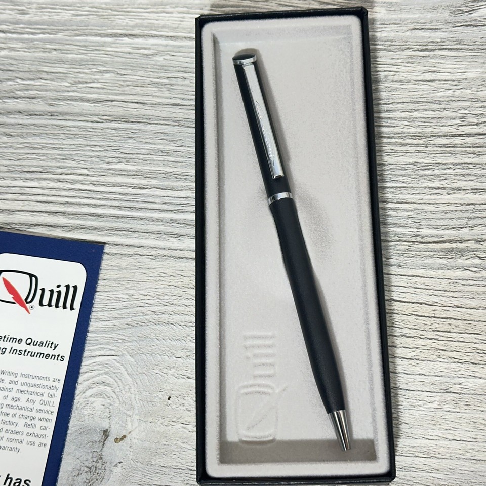 VINTAGE Woodward Manufacturing Company Quill Logo Pen Lifetime