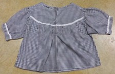 Native American Girls Womens XL 44" Black White Checkered Shirt Seminole Lace
