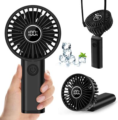 Portable Mini Hand Ventilator Akku Aufladbar Lüfter Handheld neck Fan 3W 3600mAh