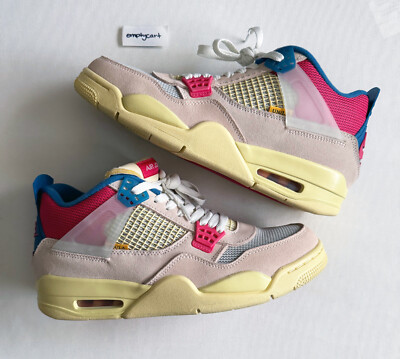 Air Jordan 4 Retro Union LA Guava Ice Men's Shoe Sneaker Size 9.5 Used Nike