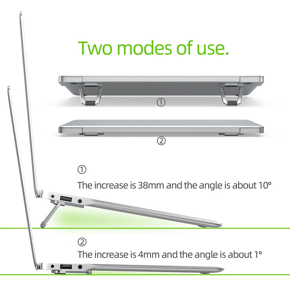 Mini Foldable Aluminum Alloy Laptop Stand for Ergonomic Cooling Support