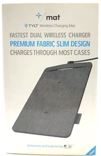 Tylt Mat Wireless Charging Mat Fastest Dual Wireless Charger - Black