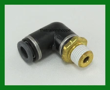 VelVac Push-Lock Air Brake Fitting DOT 1/4" Tube 1/8" NPT Male 90* Elbow -2 PC