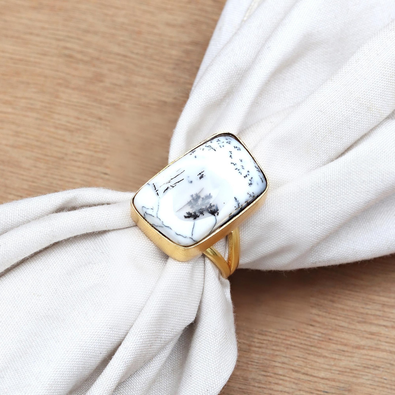 Dendritic Opal Gemstone Handmade Silver Jewelry  