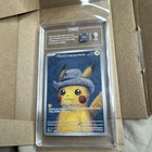 Pokemon Pikachu Van Gogh Full Art Promo SVP en 085 TAG 9 Mint Grey Felt Hat 944