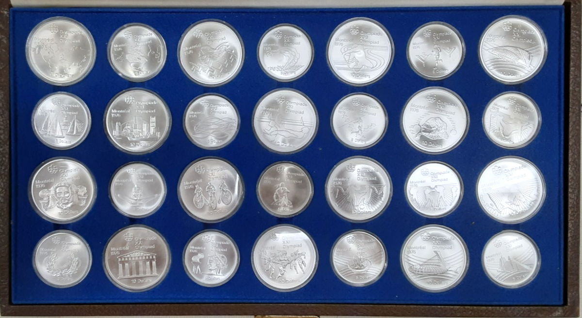 Complete 1976 Canada Montreal Olympic Games .925 Silver 28 Coin