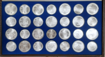 Complete 1976 Canada Montreal Olympics .925 Silver 28 Coin Set in