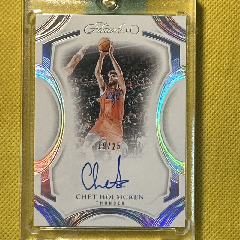 2024-25 Flawless 19/25 Silver Frame Signatures Chet Holmgren #FFR-CHT Auto Okc