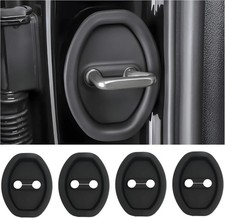 4pcs Car Door Latch Lock Covers Silicone Protectors Universal Fit Black 4pcs Car Door Latch Lock Covers Silicone Protectors Universal Fit Black