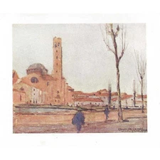 PADUA Italy The Chiesa dei Carmini - Vintage Print 1920