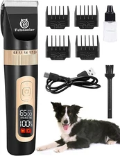 Professional LCD PET CLIPPERS Dog Grooming Kit Heavy Duty Trimmer Thick Hair US