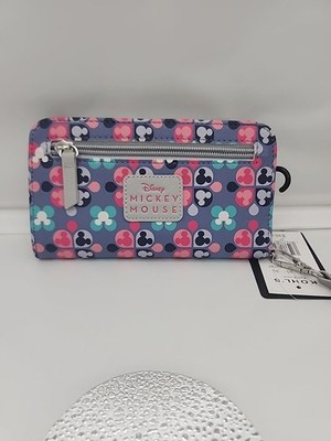Disney Mickey Mouse Zip Around Wallet Wristlet, Bioworld, NWT