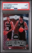 2019 Panini Illusions Career Lineage Tim Duncan #9 PSA 9