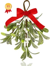 Mistletoe Christmas Decor, Artificial Fake Hanging Picks with... 