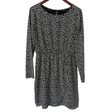 J. Crew Mercantile Long Sleeve Printed Heart Dress Size 10