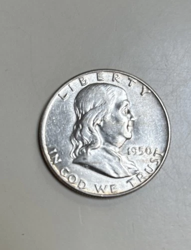1950-P Franklin Silver Half Dollar XF/AU