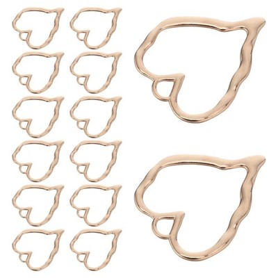 50 Pcs Herzförmiger Hohler Anhänger Schmuckherstellung Zubehör Handwerksschmuck