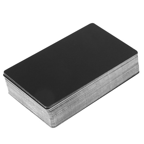 100 StüCk Schwarze Aluminium Legierung Karte Gravur Metall GeschäFt Besuch 3123 - Afbeelding 3 van 6