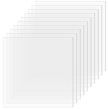 10 PCS Plexiglass Sheets, 12" X 12" X 0.02 Clear PET Sheet Panels, Clear Acry...